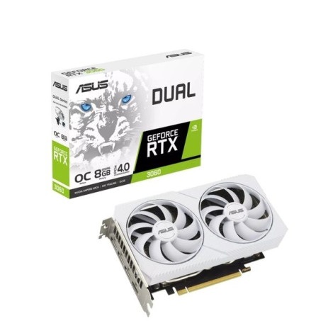 Card Màn Hình ASUS Dual GeForce RTX 3060 White OC Edition 8GB GDDR6 (DUAL-RTX3060-O8G-WHITE)