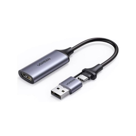 Cáp ghi hình HDMI to USB A và USB C Video Capture Card Ugreen 40189