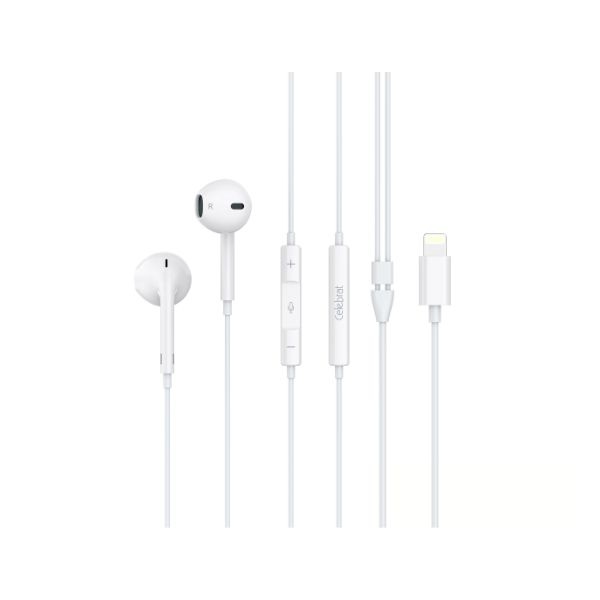 Tai nghe Yison Celebrat Wired Earphones E600 Lightning (White)