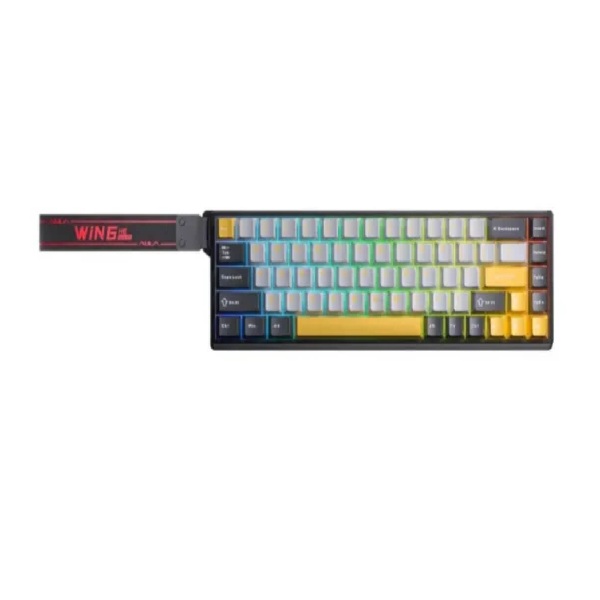 Bàn phím cơ gaming AULA WIN68HE MAX (Đen - xám - vàng/ Wing Chun magnetic switch - Rapid trigger)