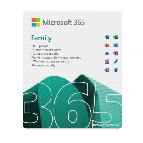 Phần mềm Microsoft M365 Family English Subscr 1YR APAC EM 6GQ-01896