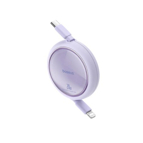 Cáp sạc nhanh Baseus Free2Pull USB-C to Lightning 20W dài 1m P10364501511-00 Nebula Purple