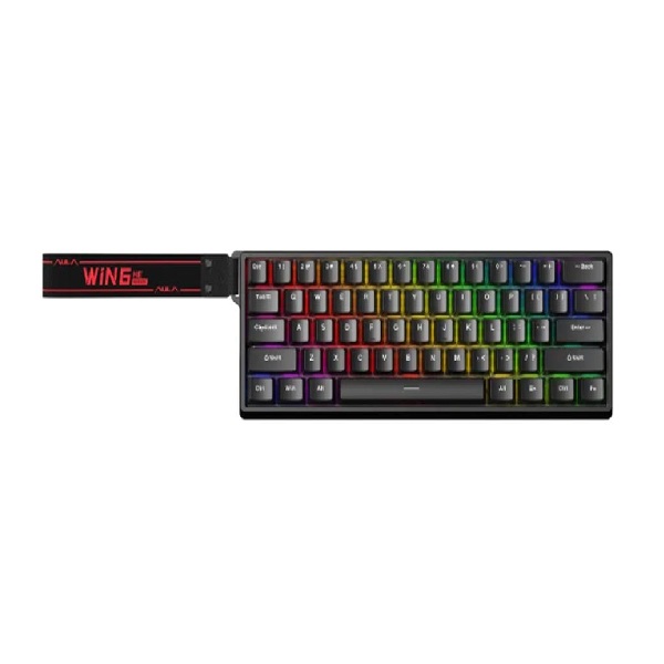 Bàn phím cơ gaming AULA WIN60HE (Đen/ Gray Wood magnetic switch - Rapid trigger)