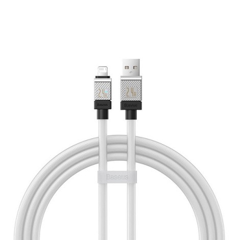 Cáp sạc nhanh USB to Lightning 2.4A dài 1m Baseus CoolPlay CAKW000402 White