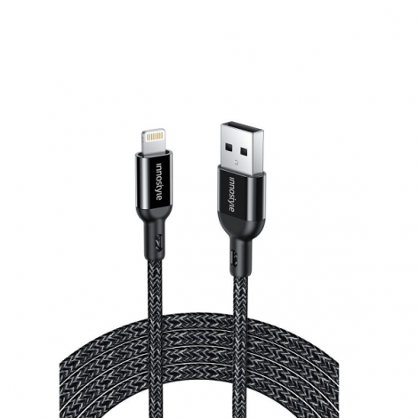 Cáp USB-A to Lightning INNOSTYLE PowerFlex MFI 1.5m 12W IAL150ALBK màu đen