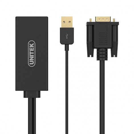 Cáp chuyển đổi VGA + USB to HDMI chính hãng unitek Y-8711