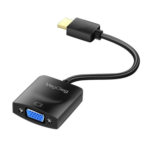Cáp chuyển đổi HDMI sang VGA VegGieg V-Z902 (có Audio), hỗ trợ FullHD 1080P@60Hz