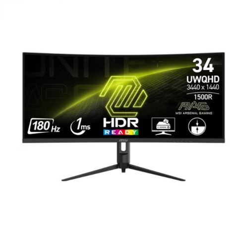 Màn hình LCD MSI MAG 342CQR E2 (34 inch/ 3440 x 1440/ 300 cd/m2/ 1ms/ 180Hz/ Curved)