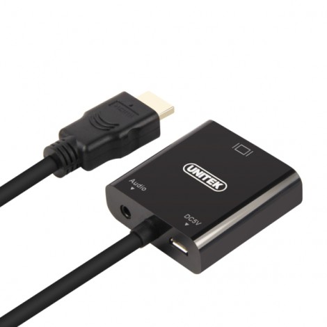 Cáp HDMI->VGA +Audio Chính Hãng UNITEK Y6333