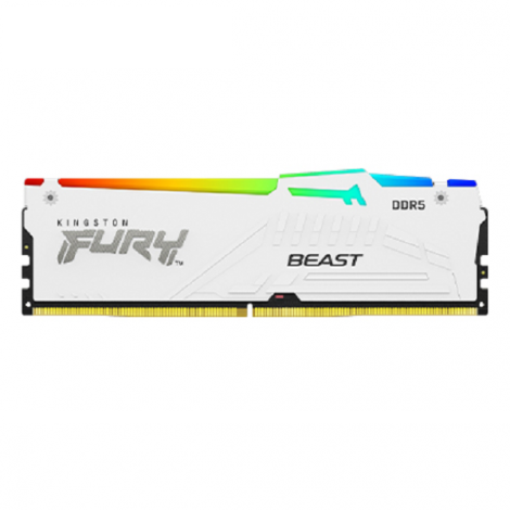 Ram Desktop Kingston Fury Beast RGB White 32GB DDR5 Bus 5200Mhz KF552C40BWAK2-32