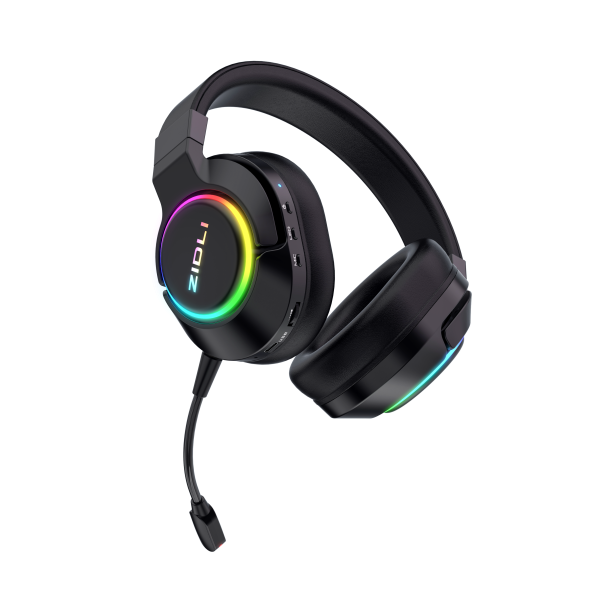 Tai nghe không dây gaming ZIDLI LH1 Ultimate Black (7.1, GHz, LED RGB)