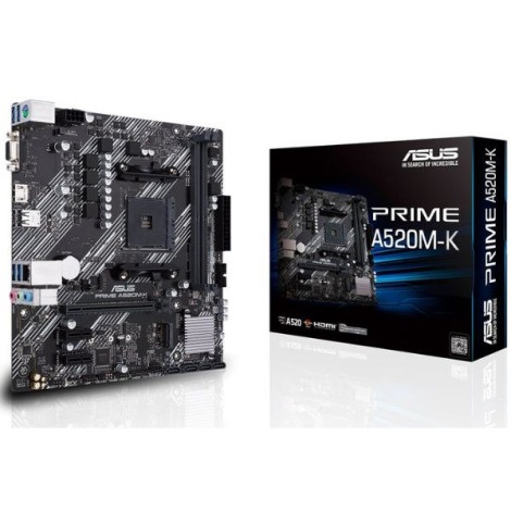 Mainboard Asus PRIME A520M-K (2 x DDR4/ 64 GB/ AMD AM4/ Micro ATX)