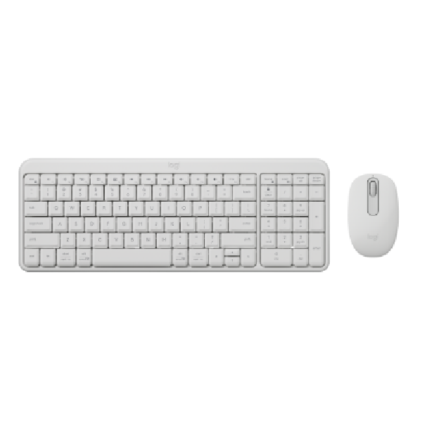 Combo bàn phím + chuột văn phòng không dây Logitech MK250 (Trắng)