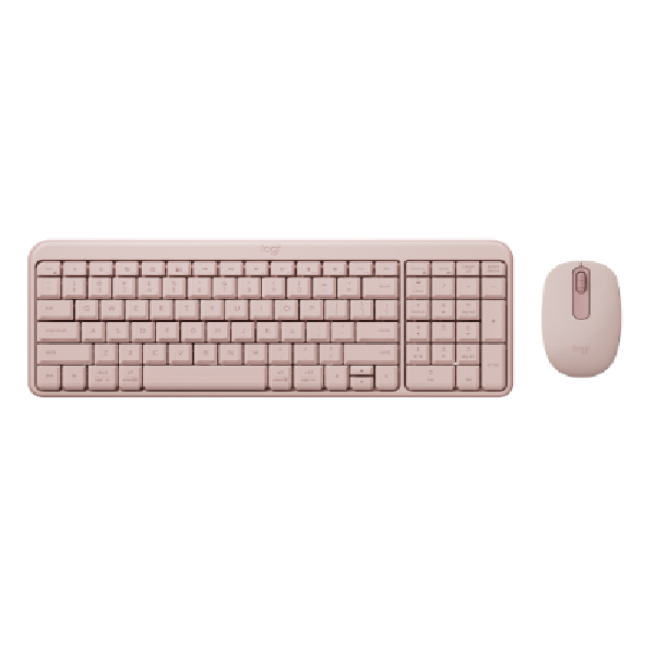 Combo bàn phím + chuột văn phòng không dây Logitech MK250 (Hồng)