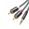 Cáp âm thanh 3,5mm ra 2 đầu RCA dài 3m Ugreen 60242