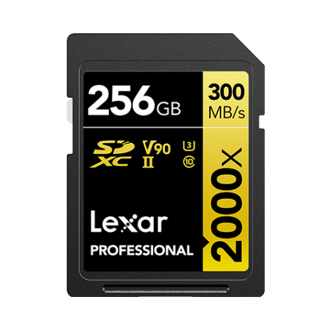 Thẻ nhớ Lexar SD Professional 2000x 256GB SDHC/SDXC UHS-II Card GOLD LSD2000256G-BNNNG
