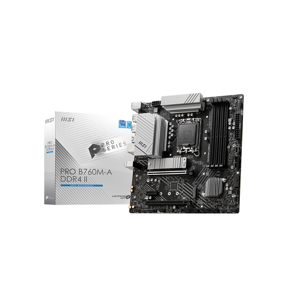 Mainboard MSI Pro B760M-A DDR4 II (4 x DDR4/ 128 GB/ LGA 1700/ Micro ATX)