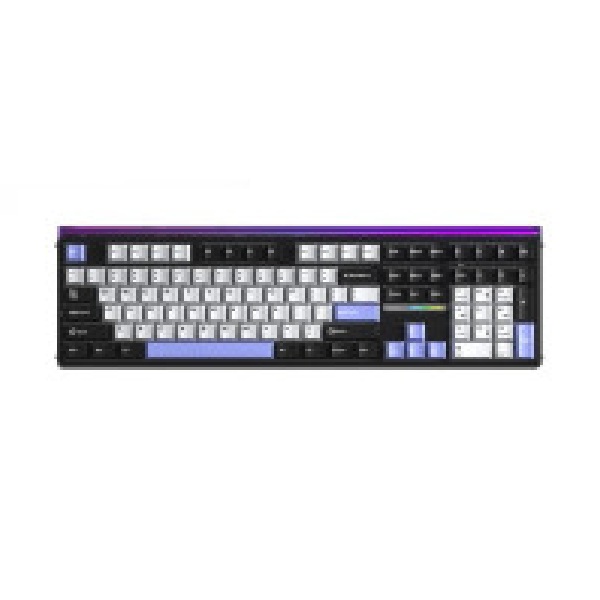 Bàn phím cơ 3 Mode Aula H108 Đen Trắng Tím - Silent Cotton Candy Switch (2322)