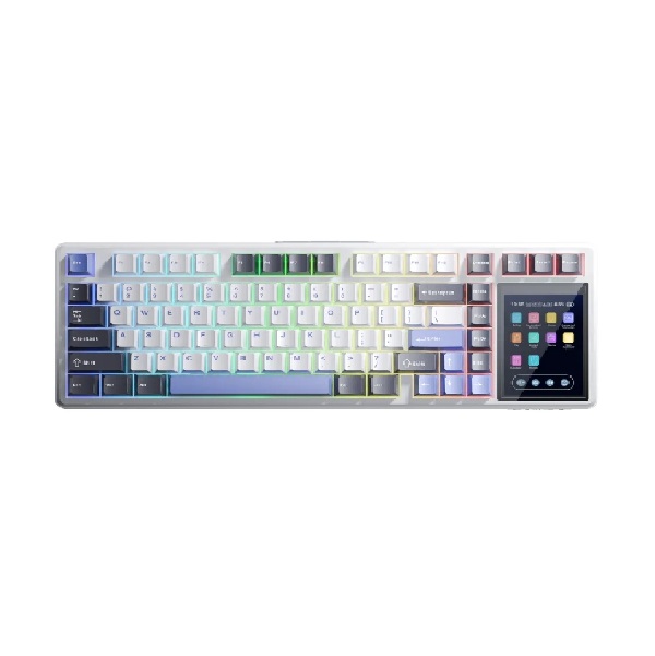 Bàn Phím Cơ Gaming 3 Mode AULA L99 Màu Xám đậm, Trắng, Xanh dương - Raindrop switch (3602)