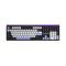 Bàn phím cơ 3 Mode Aula H108 Đen Trắng Tím - Silent Cotton Candy Switch (2322)