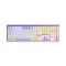 Bàn phím cơ 3 Mode Aula H108 Vàng Tím - Silent Cotton Candy Switch (7495)
