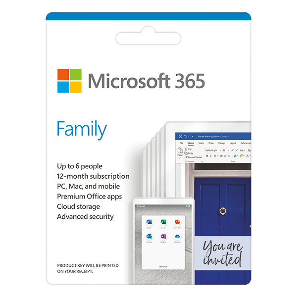 Phần mềm điện tử Microsoft 365 Family AllLng Sub PK Lic 1YR Online APAC EM C2R NR_6GQ-00083