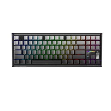 Bàn phím Gaming cơ không dây Machenike K600E-B87W Tri-mode RGB màu Xám Silver Switch