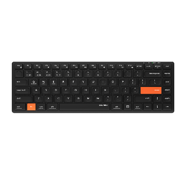Bàn phím văn phòng không dây Dareu LK160D (Đen cam)