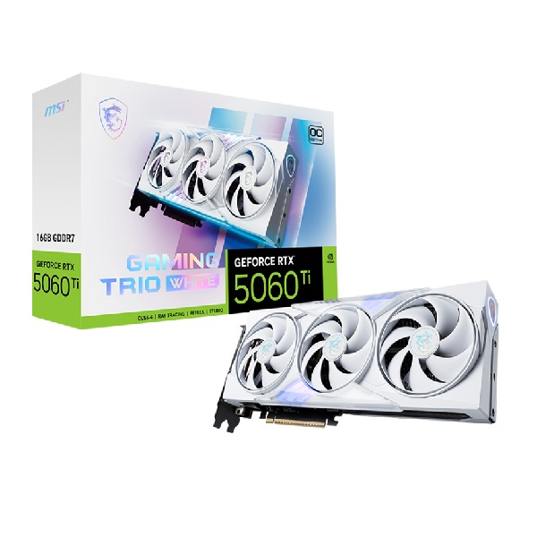 Card Màn hình MSI GeForce RTX 5060 Ti 16G GAMING TRIO OC WHITE