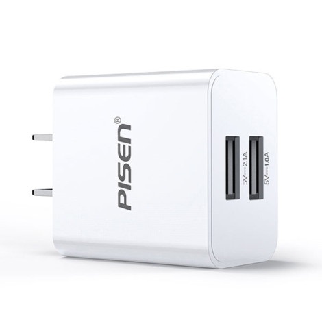 Cốc sạc PISEN Dual USB Charger 2.1A 15.5W Fast Charging MF-A03CN