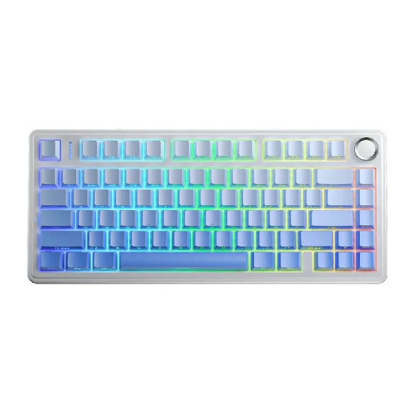 Bàn phím cơ gaming AULA F75 Trắng xanh dương gradient - Outemu Silent Peach V3 switch (2087)