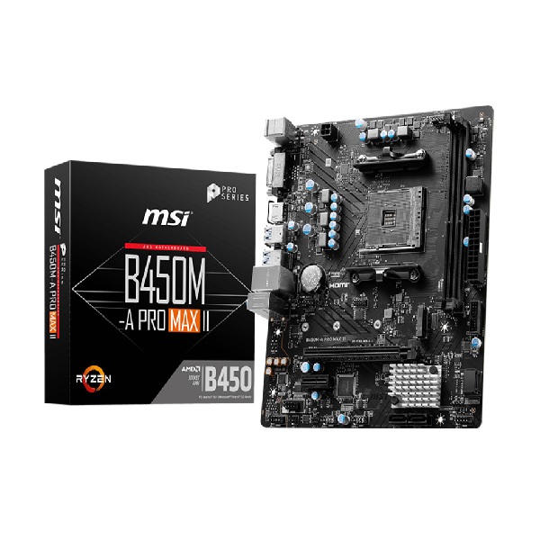 Mainboard MSI B450M-A PRO MAX II (2 x DDR4/ 64GB/ AM4/ mATX)