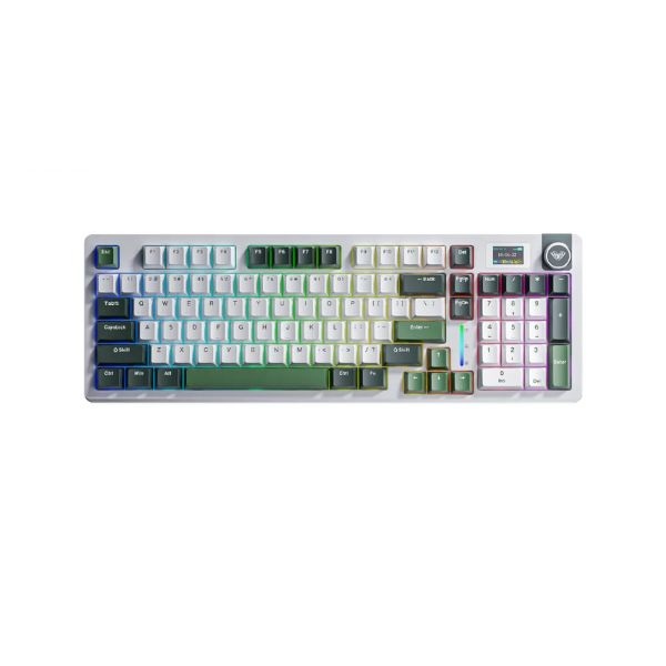 Bàn phím cơ không dây AULA S98 PRO màu Xanh lá, Trắng Greywood V4 switch