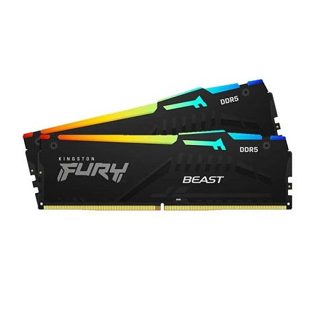 Ram PC Kingston Fury Beast 16GB (2x8GB) DDR5 bus 5200 RGB K2 (KF552C40BBAK2-16)