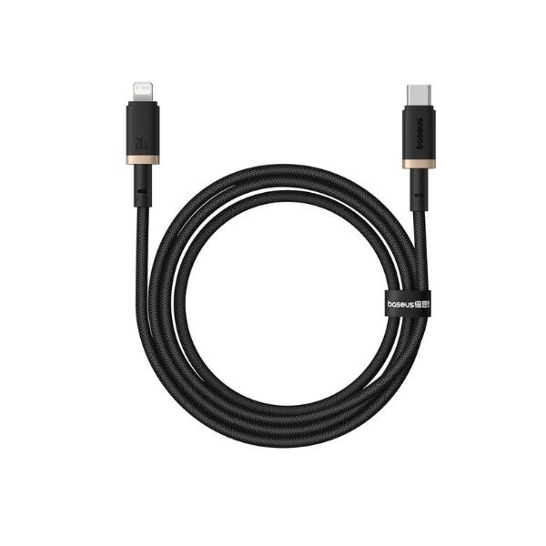 Cáp sạc nhanh Baseus Dura Type-C to Lightning 20W dài 1m Gold + Black LVE094-CL-1GL