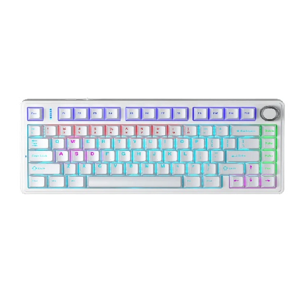 Bàn phím Gaming có dây AULA F75 màu Trắng Red switch